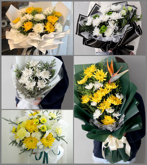 云南文山州马关县大栗树乡白事花束代送